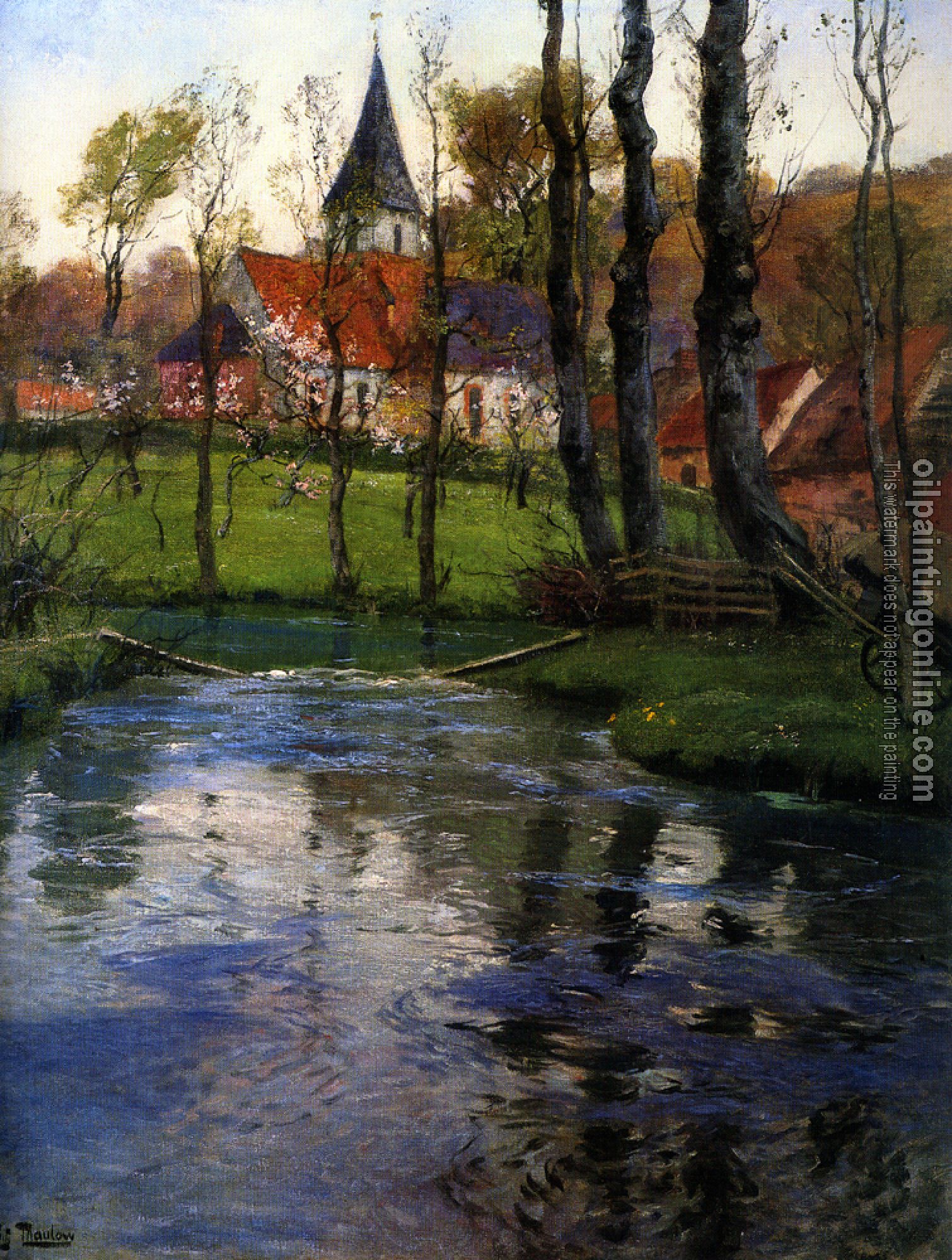 Thaulow, Frits - The Old Church by the River